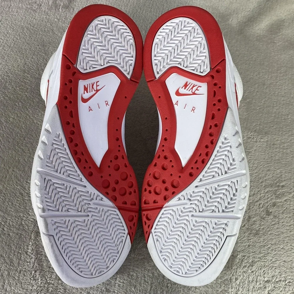 Nike Air Flight Lite II Shoes Mens Size 13 Red White Leather Basketball Sneakers